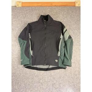 Mountain Hardwear Jacket Women 12 Black Windbreaker Windstopper Softshell Fleece